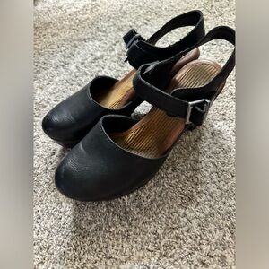 BOC by Born Natasha Clog Womens Sz 8M Shoes Black Platform Buckle Pumps Heels